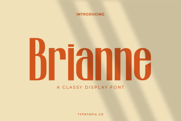 Brianne: A Bold Display Font for Creative Expression