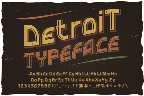 Detroit: A Bold, Imposing, and Vintage Styled Display Font