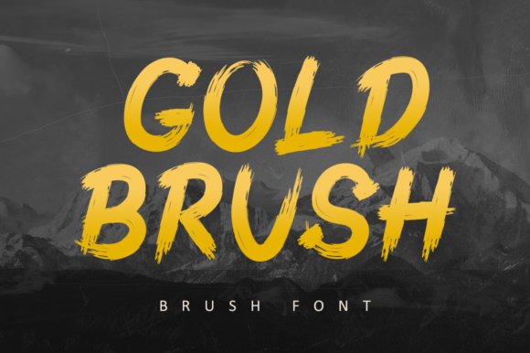 Gold Brush: A Bold Brushed Display Font for Impactful Design