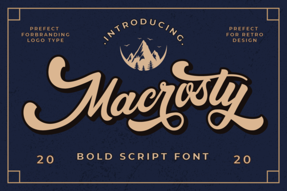 Macrosty: A Vintage Script Font with Timeless Appeal