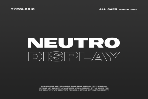 Neutro: A Bold and Chunky Lettered Display Font That Elevates Creativity